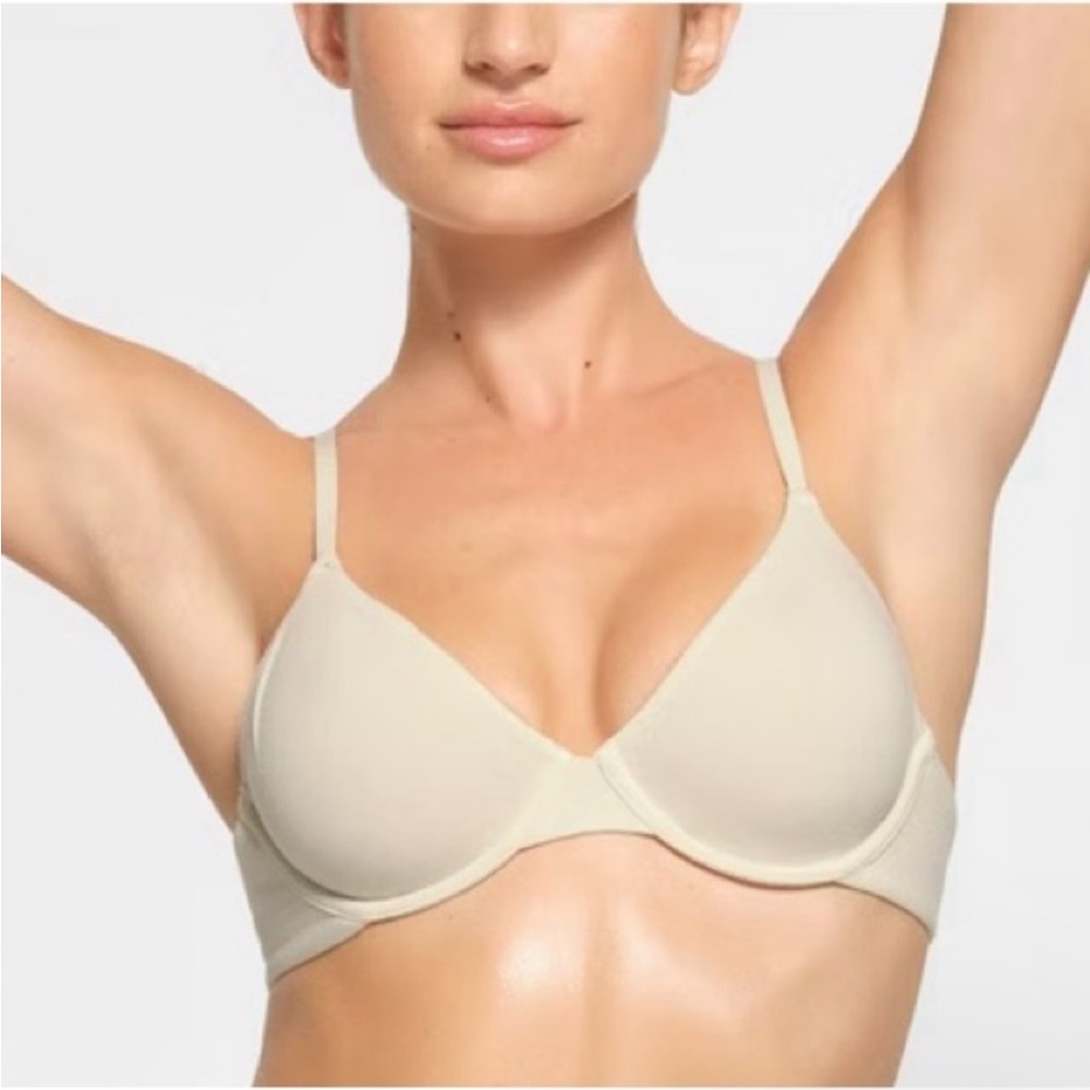 Skims Cotton Jersey Underwire Bra bone